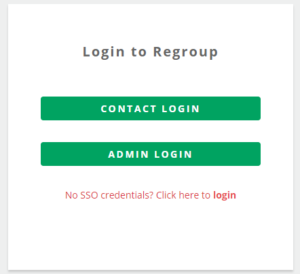 regroup login screen