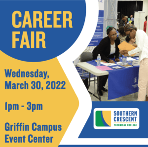 Career Fair, March 30th, 1 PM to 3 PM, Griffin Campus Event Center