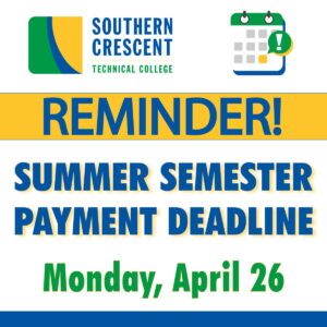 Summer Semester Payment Deadline: Monday, April 26th, 2021.
